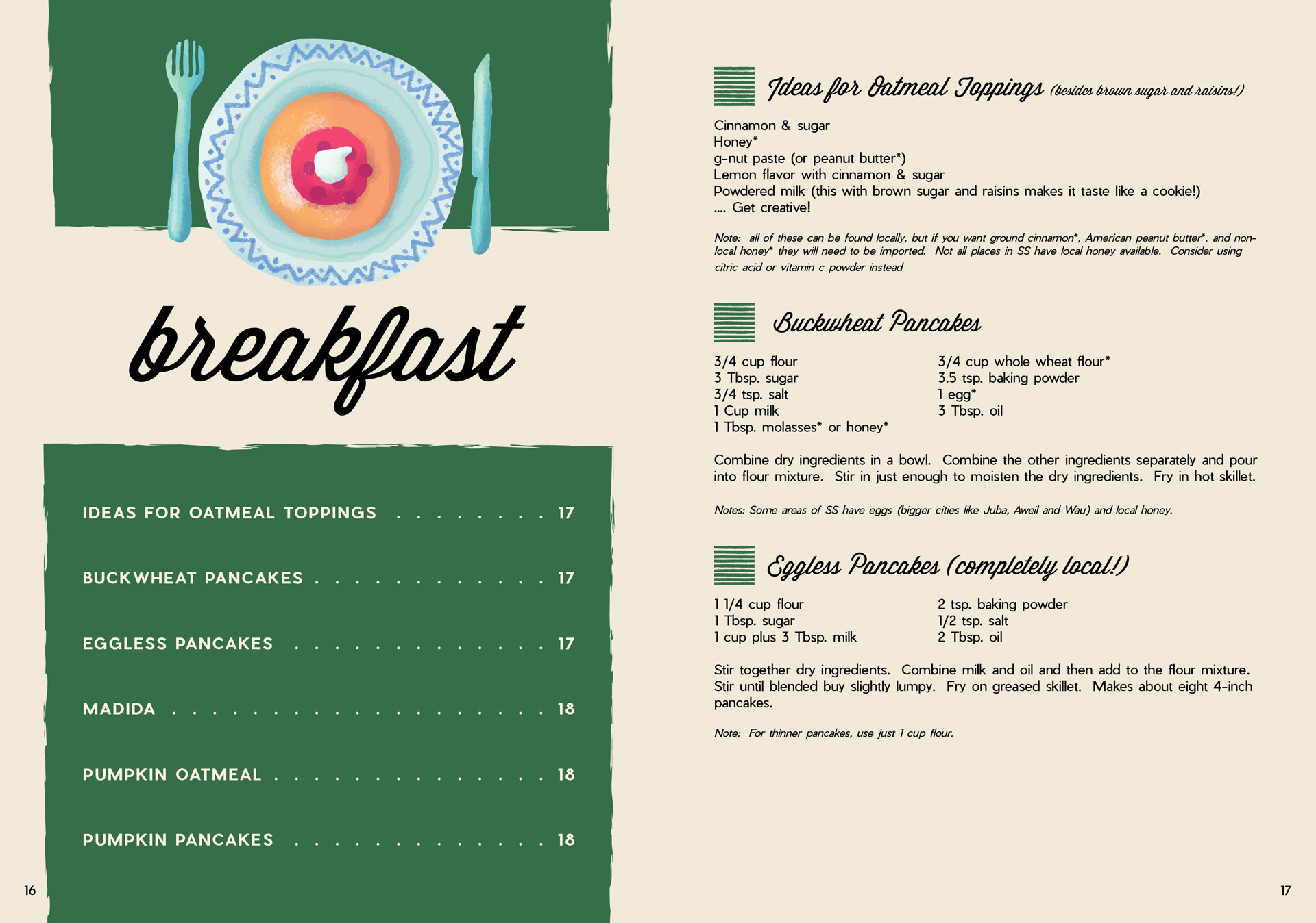 EveryVillage Cookbook - Breakfast Header Page