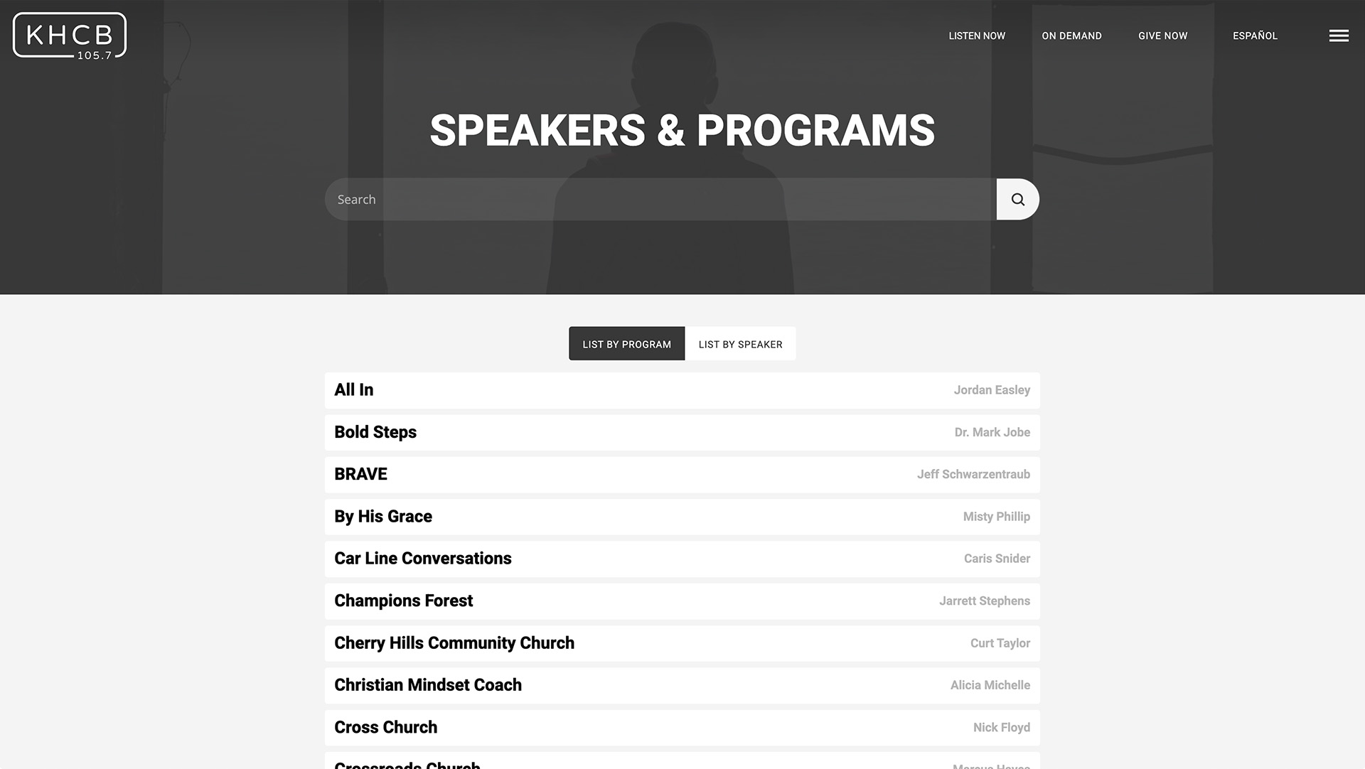 KHCB.org Speakers & Programs